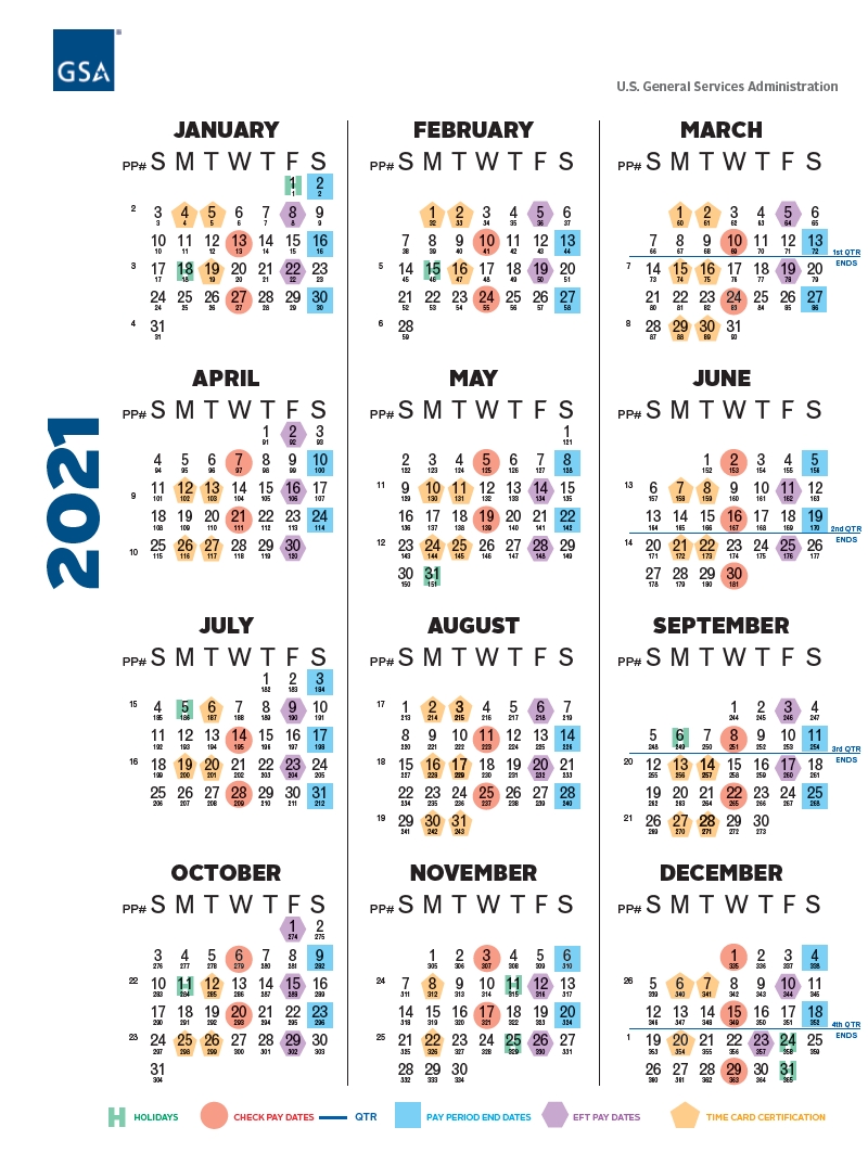 Government Pay Period (Payroll) Calendar 2021 | Payroll Calendar