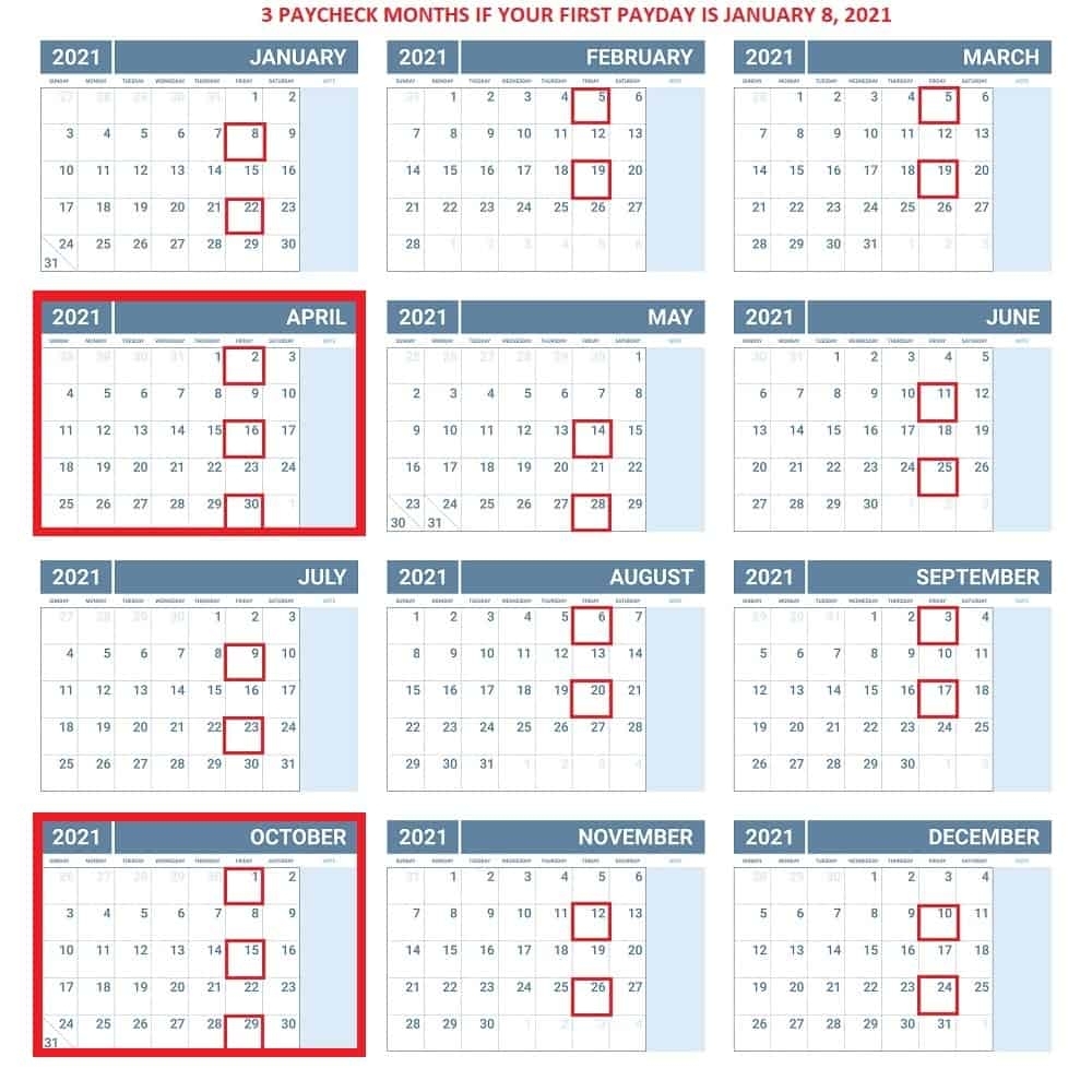 2021 Federal Pay Period Calendar