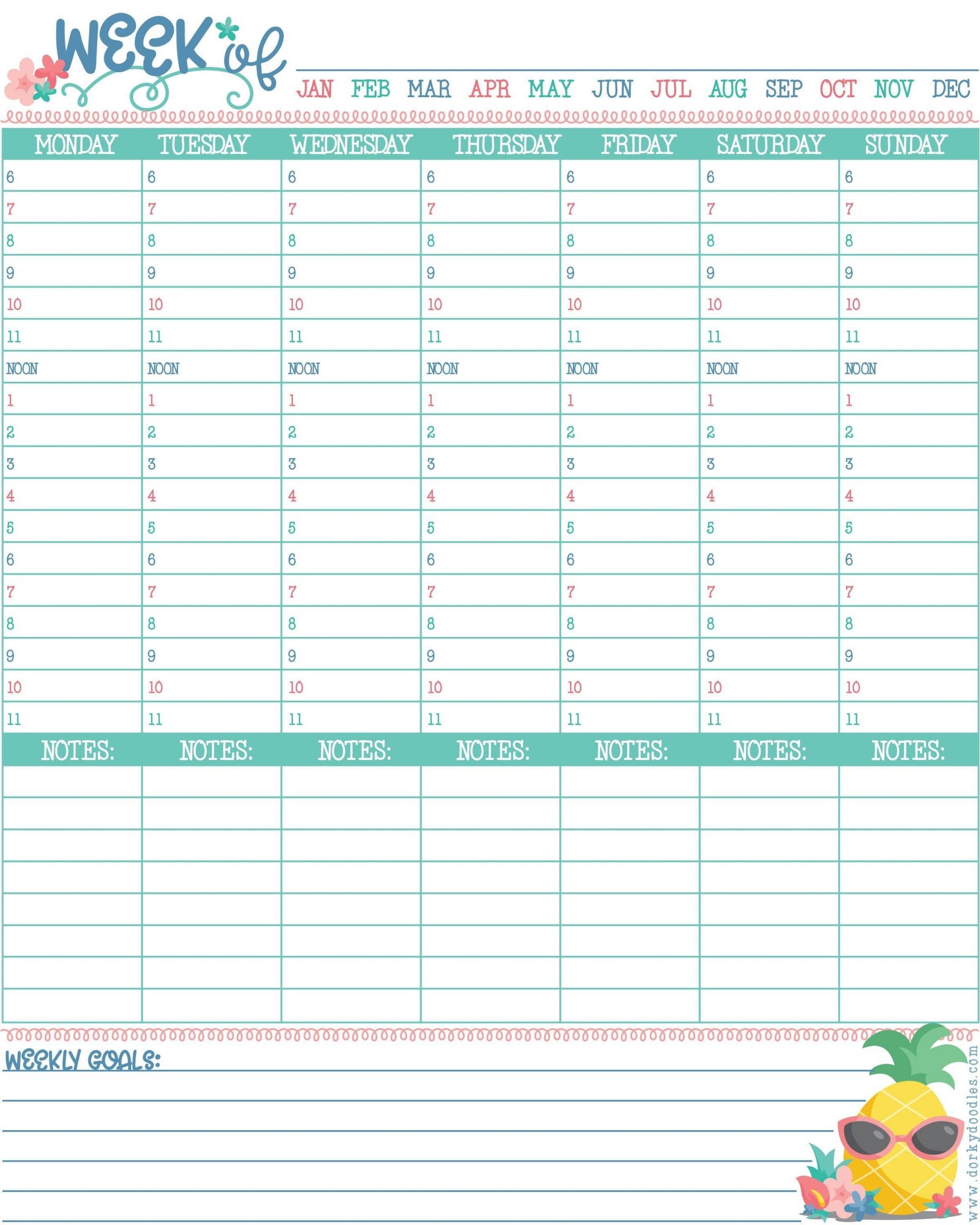 Hourly Planner Printable | Hourly Planner, Weekly Planner