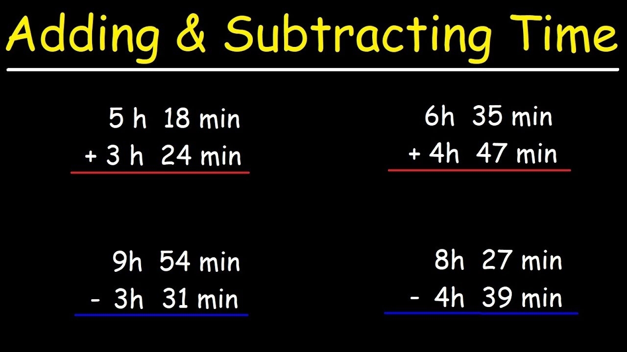 How To Subtract Time