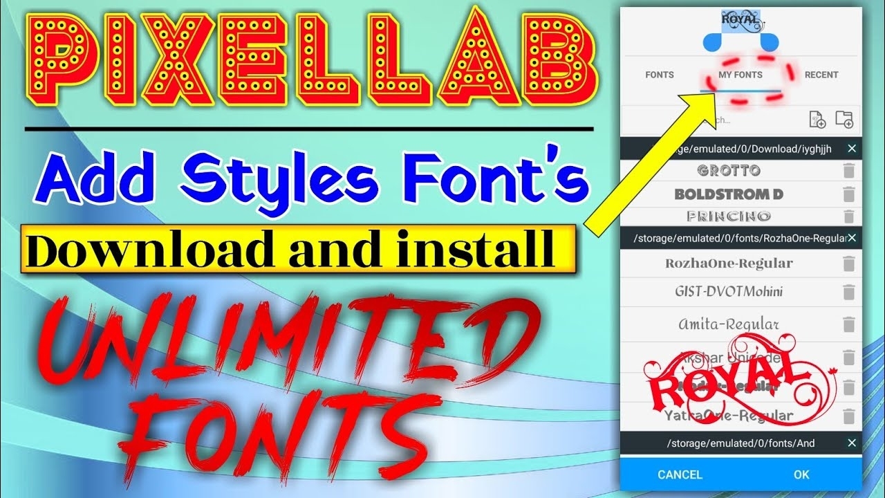 How To Add Stylish Font On Pixel Lab App | Pixellab App Mein