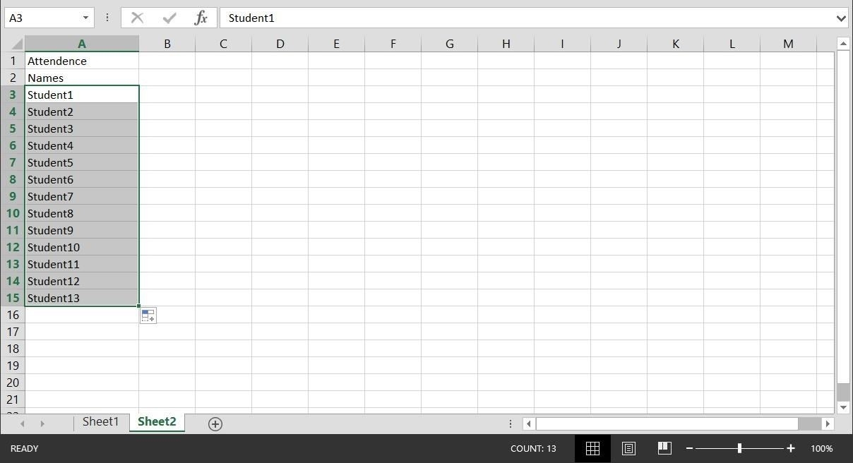 How To Create A Basic Attendance Sheet In Excel « Microsoft