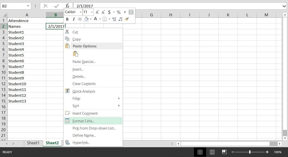 How To Create A Basic Attendance Sheet In Excel « Microsoft
