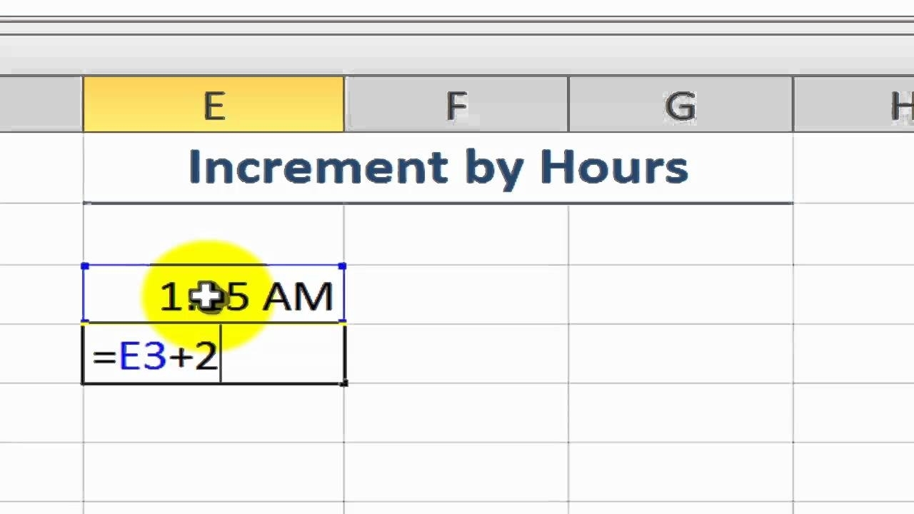 How To Use Autofill And Excel Formulas Increment Time Intervals