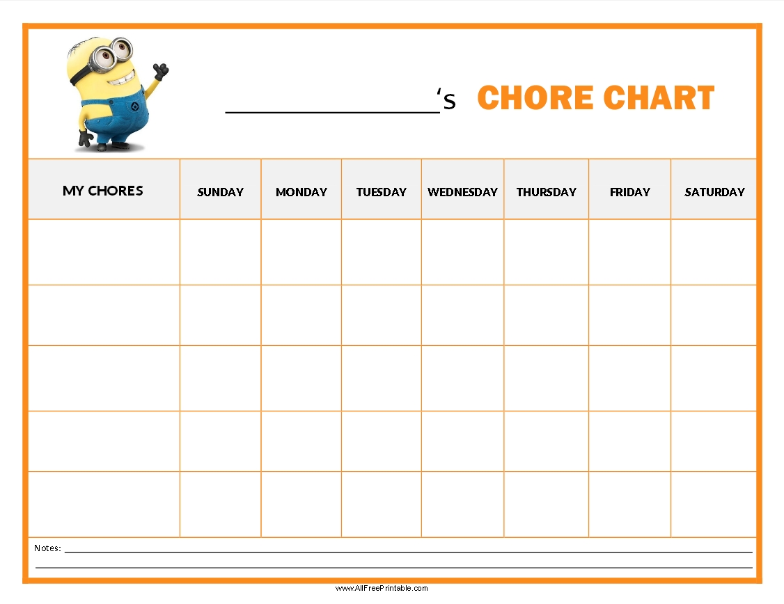 Http://Allfreeprintable/Minions-Chore-Chart | Chore