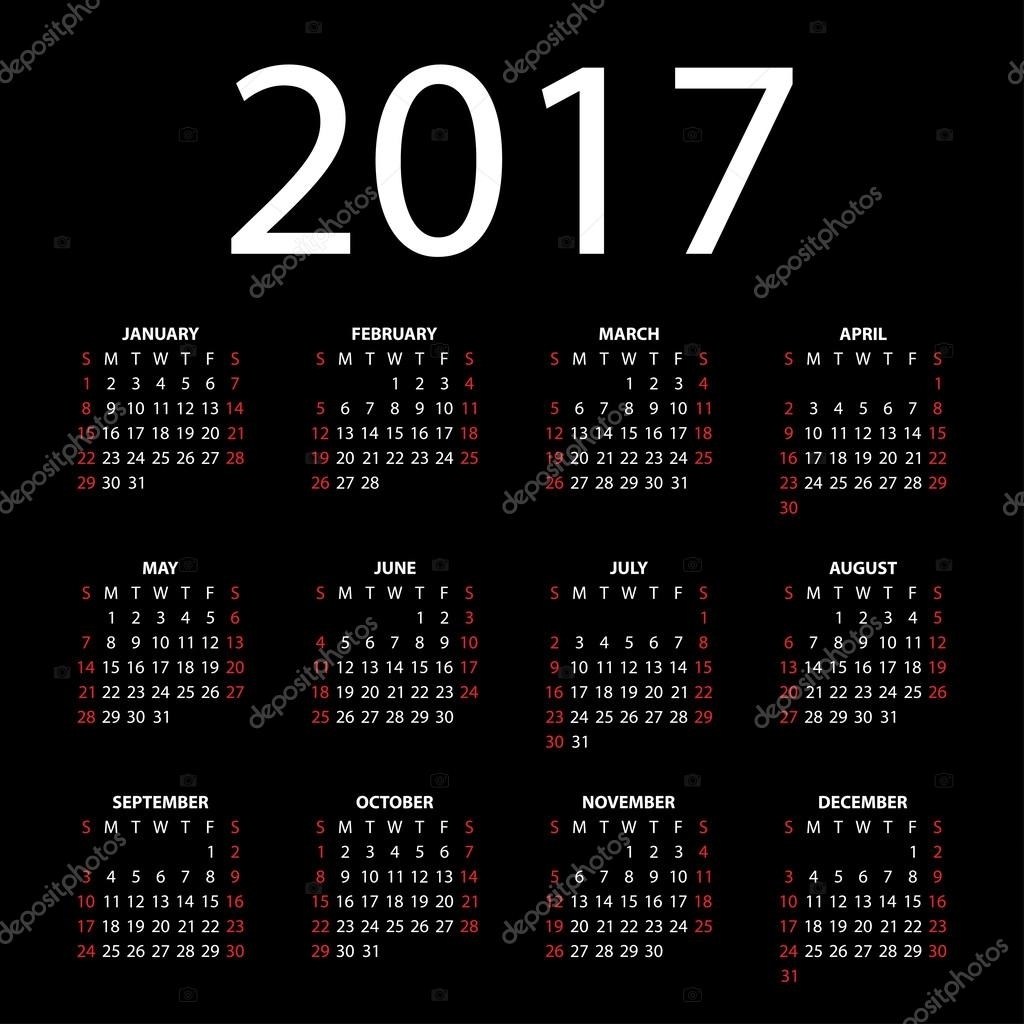 June 2017 Calendar Stock Vectors, Royalty Free June 2017