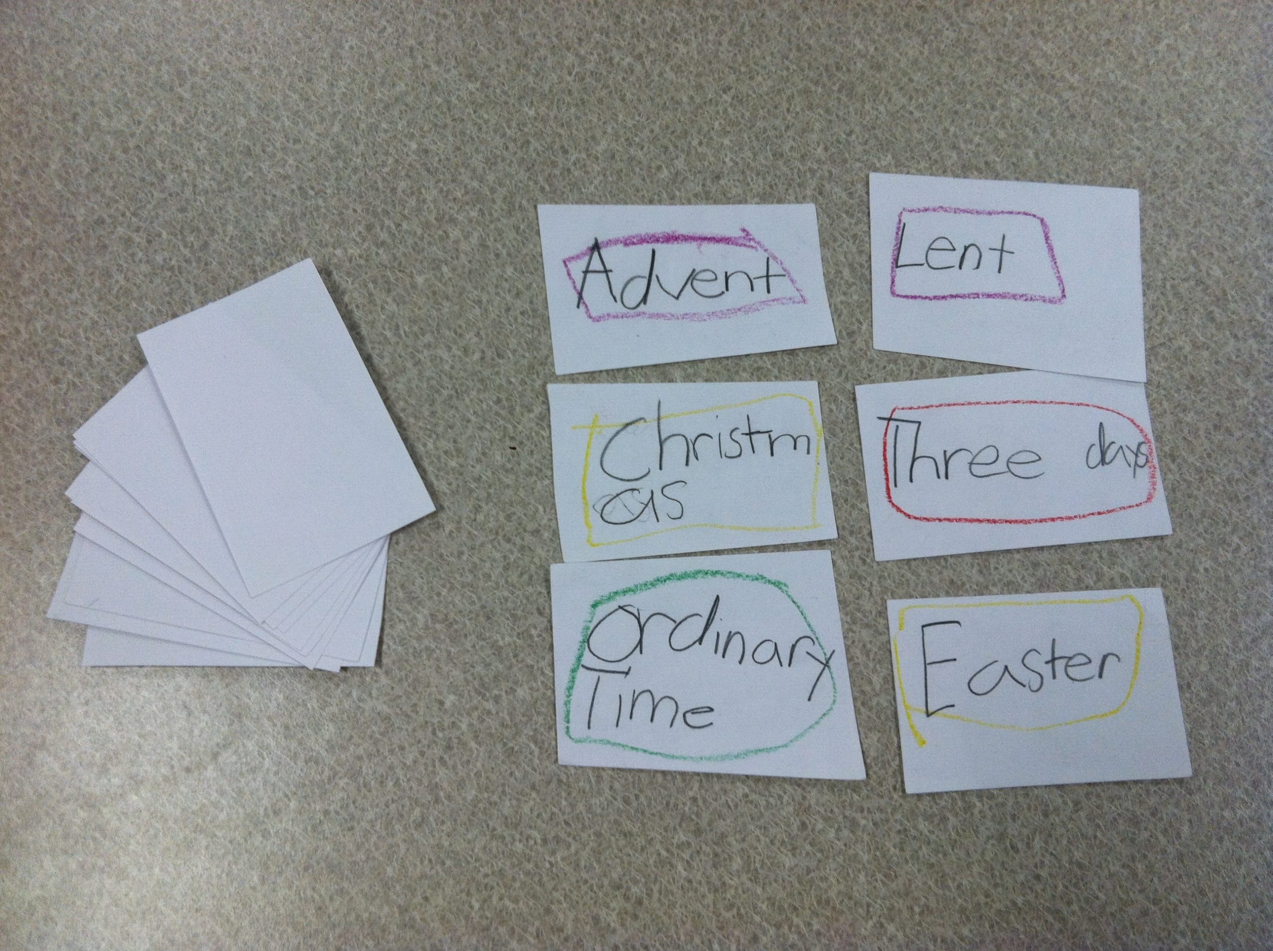Liturgical Year Lesson Plan And Flashcard Activity | The