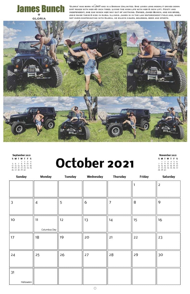 Men On Jeeps 2021 Calendar Fundraising
