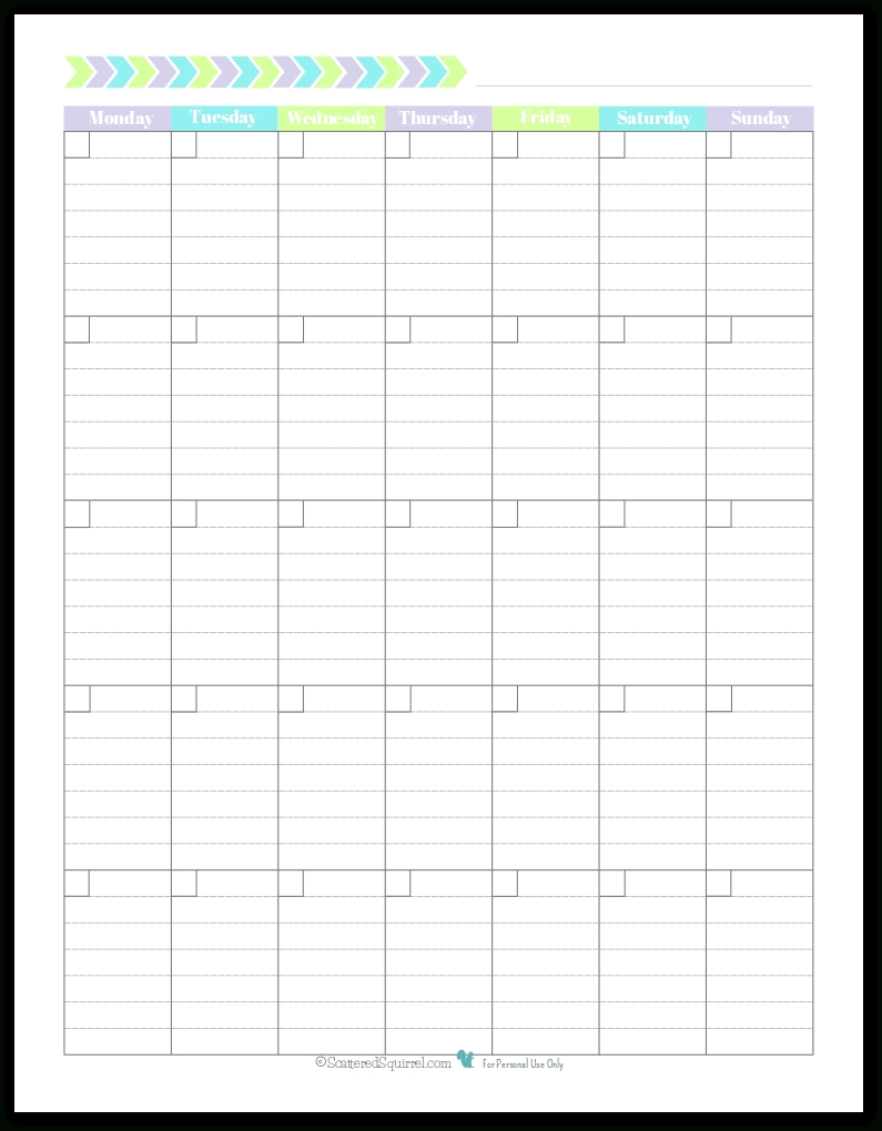 Monday Start Calendars With Lines Calendar Inspiration Design