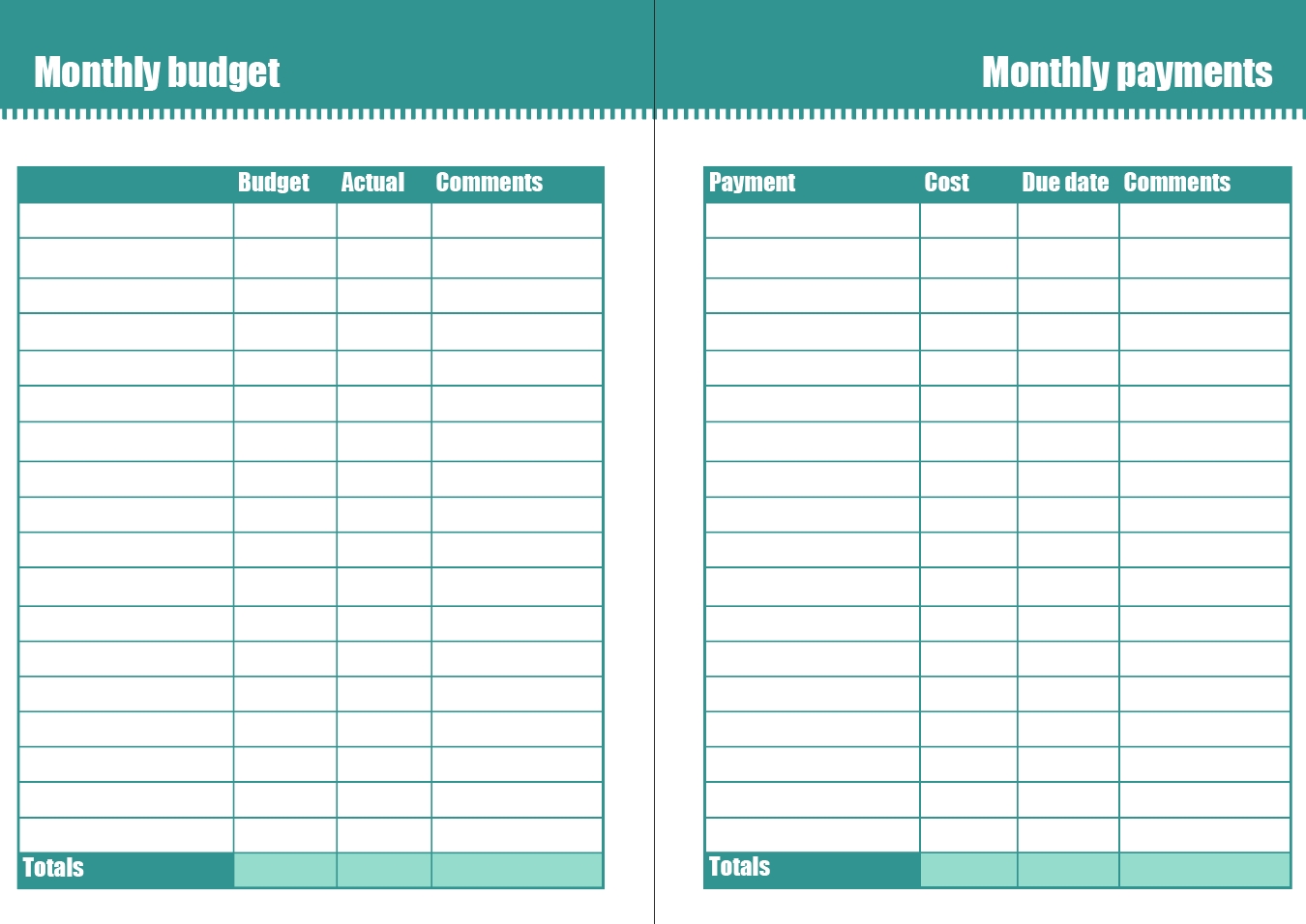 Monthly Budget Planner To Track Your Finances In 2019