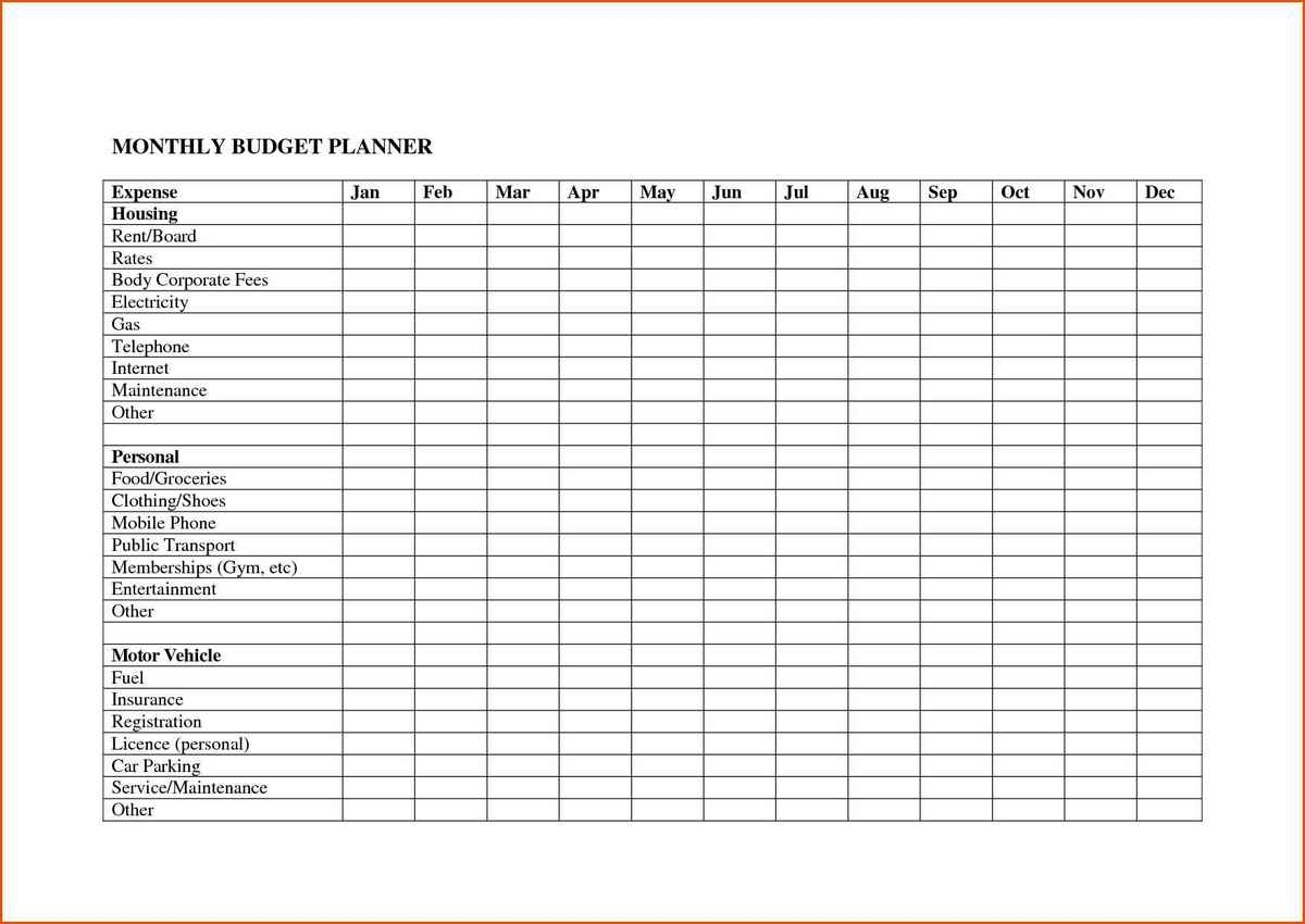 Monthly Expense Calendar Spreadsheet Template Budget Example