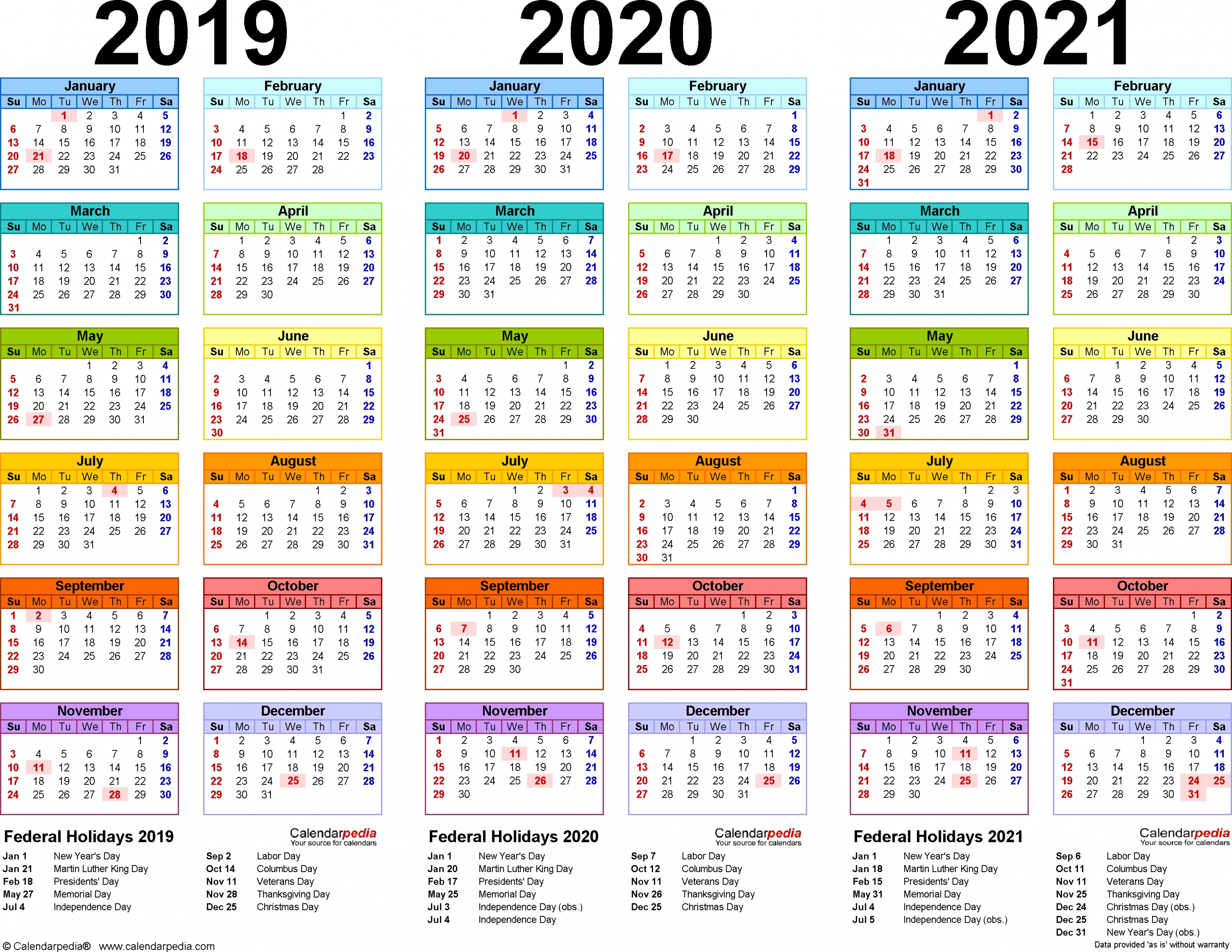 Payroll Calendar Printable For 2020 - Part 3