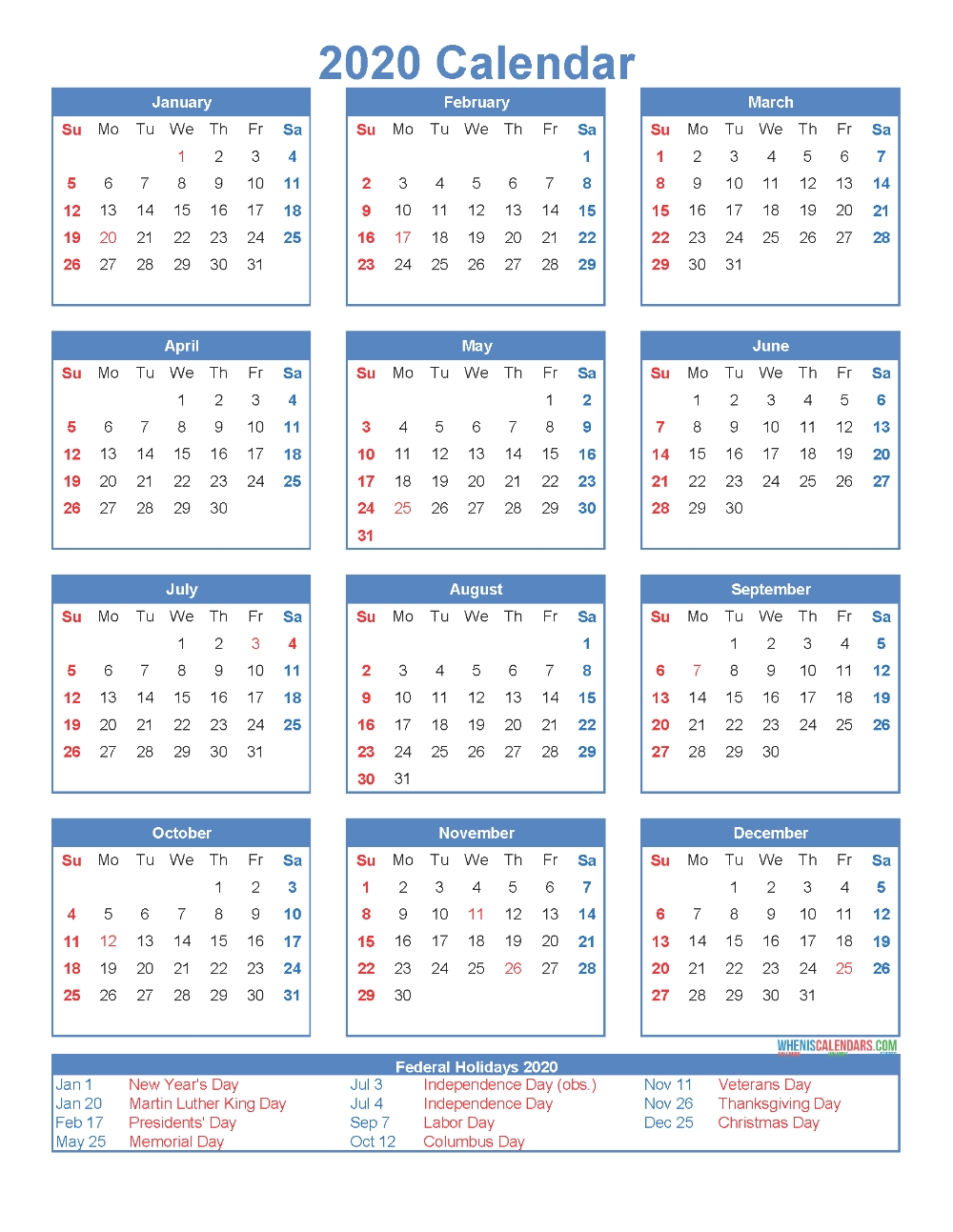 Pin On Calendar Templates intended for 2020 12 Month Calendar Printable