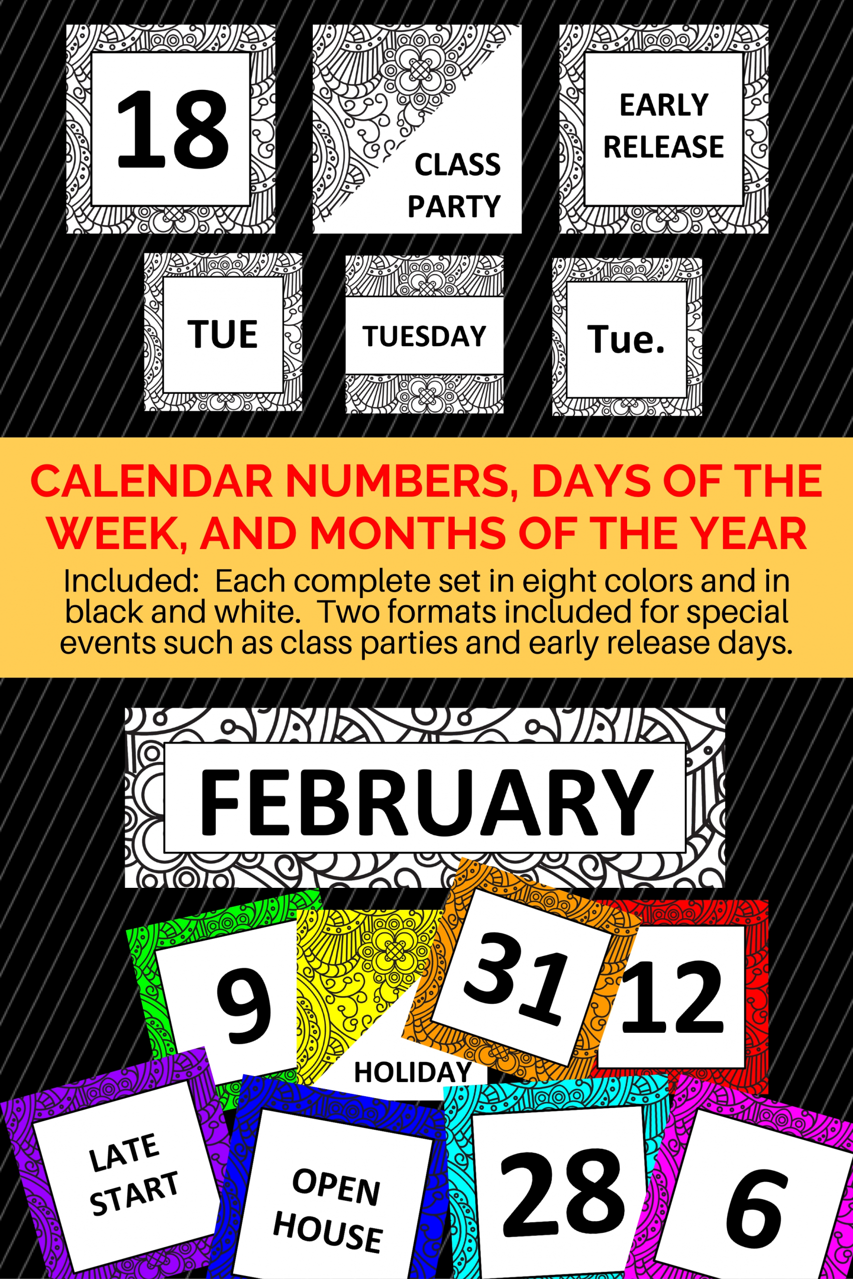 Pocket Calendar Numbers, Days, And Months In 2020 | Calendar