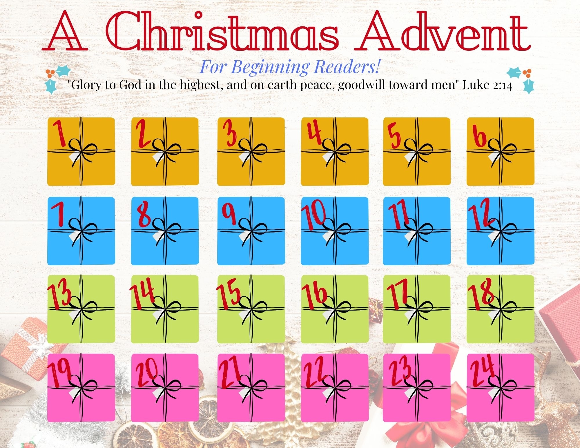 Printable Advent Calendar 2020 - Easy, Scripture-Filled in Verses For Your Advent Calender