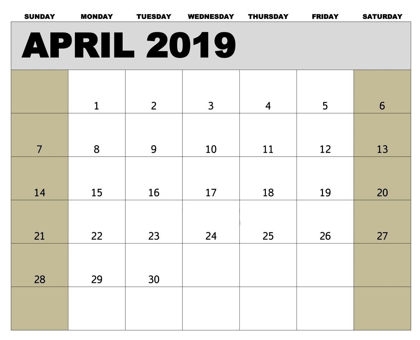 Printable April 2019 Calendar Tamil | Calendar Printables