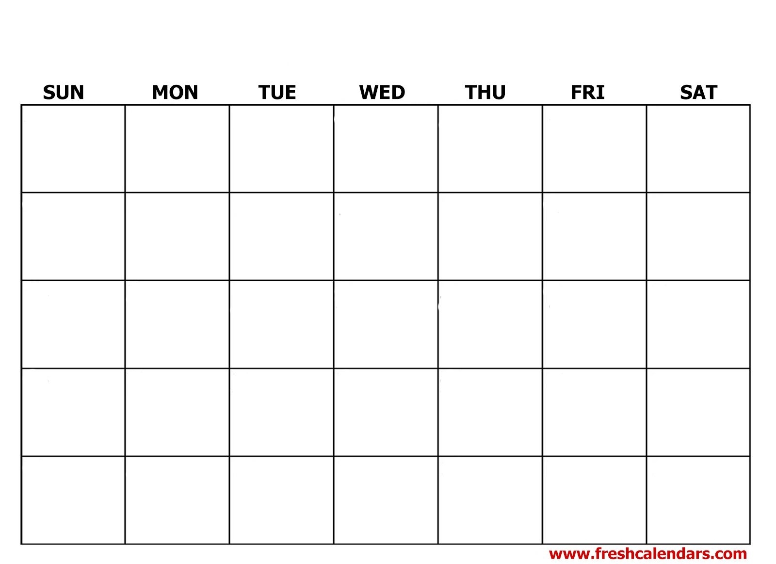 Printable Blank Calendar Templates pertaining to 2020 Calendar To Fill In