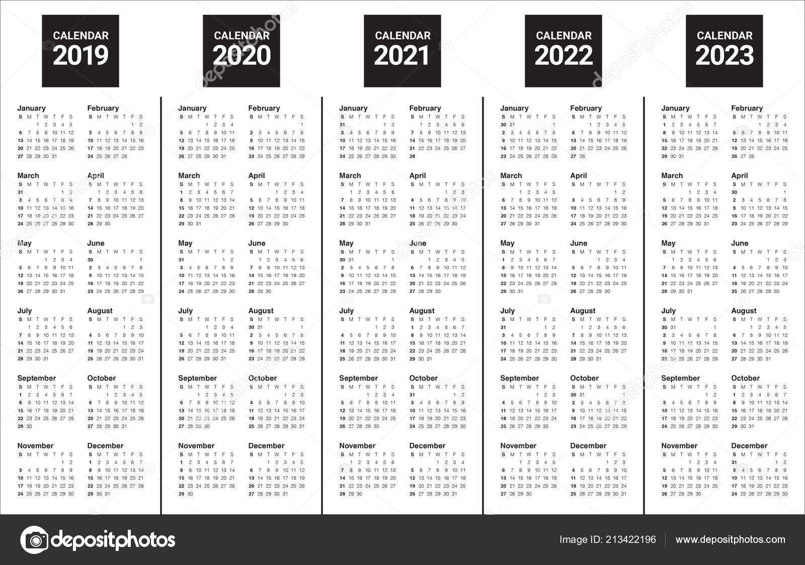 Printable Calendar For 2019/2020/2021/2022/2023 In 2020 intended for 2019 2020 2021 2022 2023 Year Calendar Printable