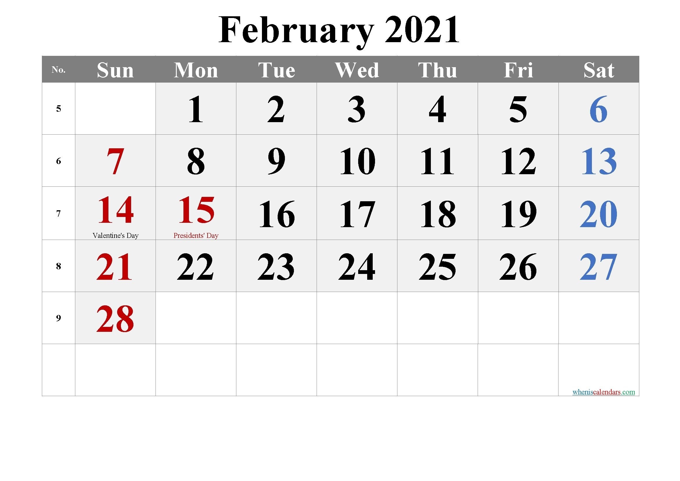Printable Calendar January February 2021 In 2020 | Calendar