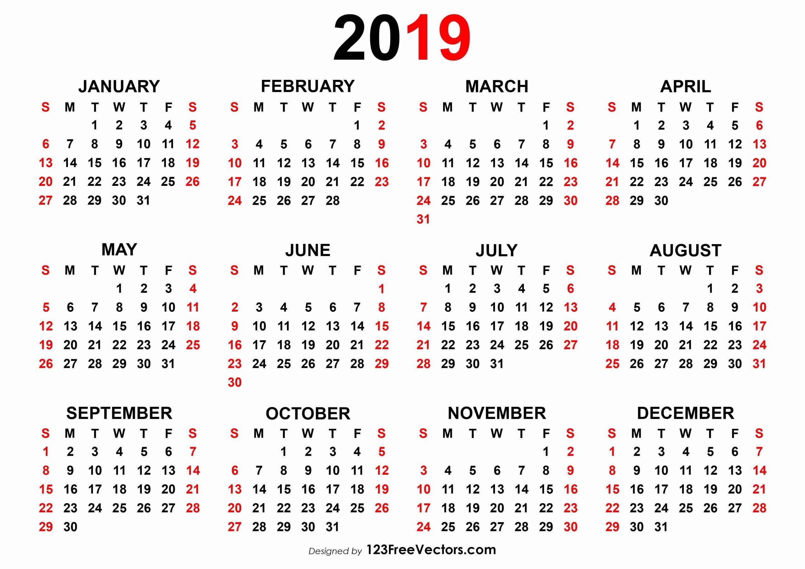 Printable Calendar With Week Numbers 2019 In 2020