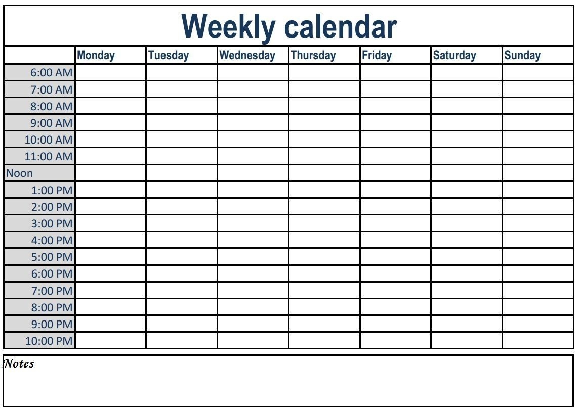 Printable Day Calendar With Times Weekly In 2020 | Weekly
