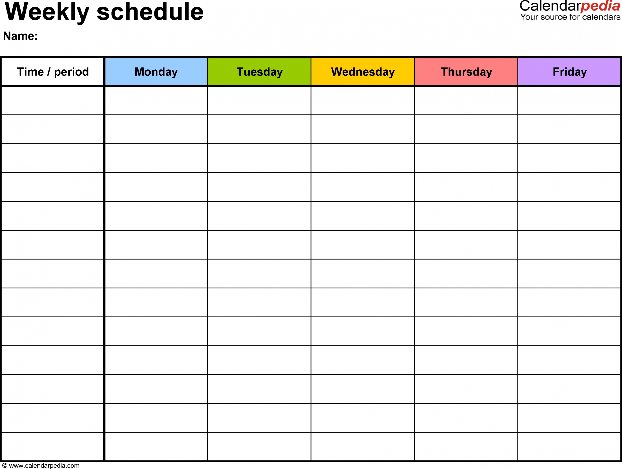 Printable Weekly Calendar | Calendar For Planning intended for Weekly Calendar Monday Through Friday