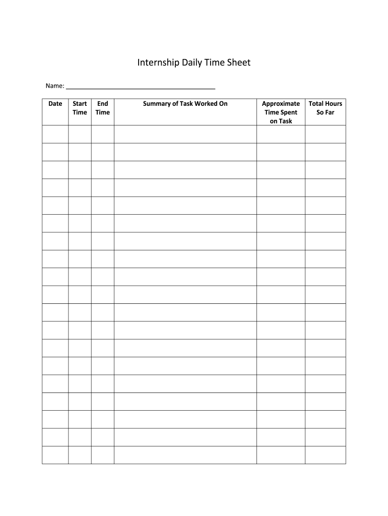 Sample Internship Forms - Fill Online, Printable, Fillable