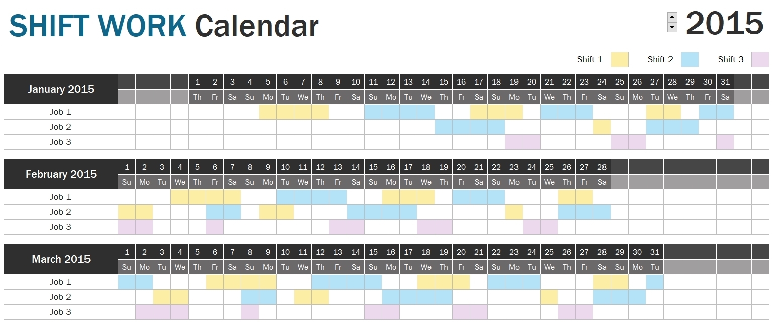 Shift Schedule Planner » Officetemplates