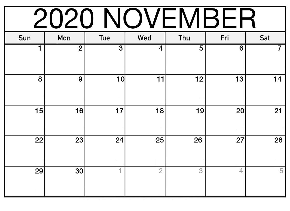 Show Calendar For November 2020 Kalendar Kuda - Free with regard to Calendar 2020 Free Printable Kuda