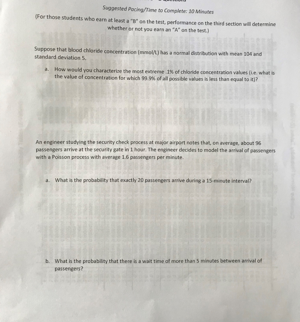 Solved: Suggested Pacing/Time To Complete: 10 Minutes (For