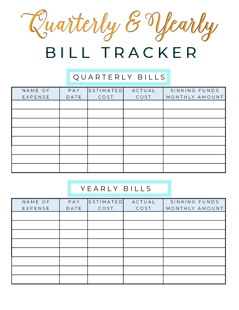 Some Bills Only Come Quarterly Or Yearly And They Can Be