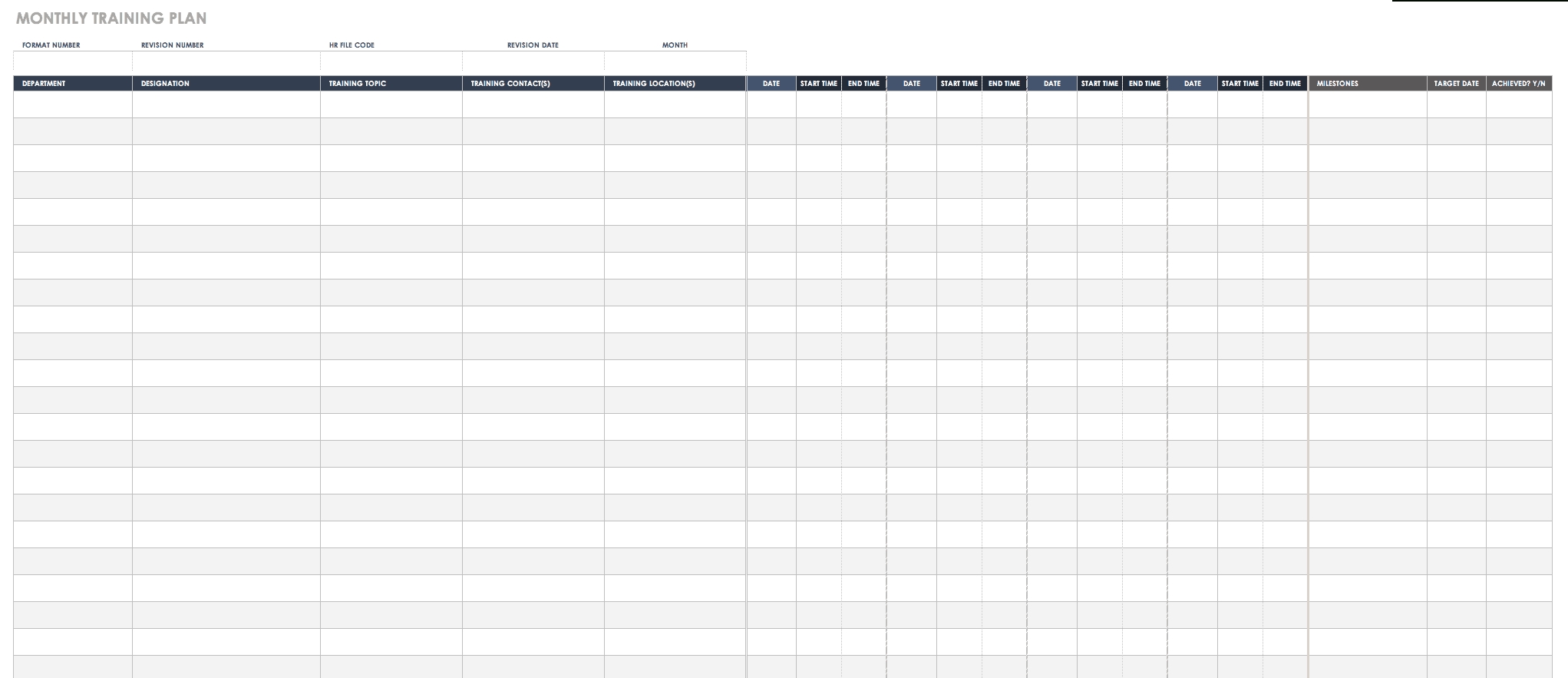 Template: Employee Training Record Template. Employee