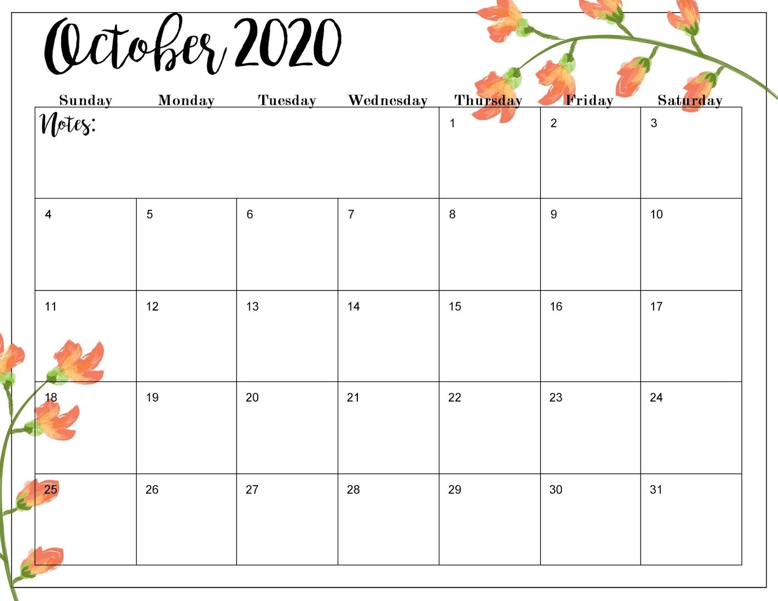 The Cozy Red Cottage: 2020 Calendar (Free Printables)