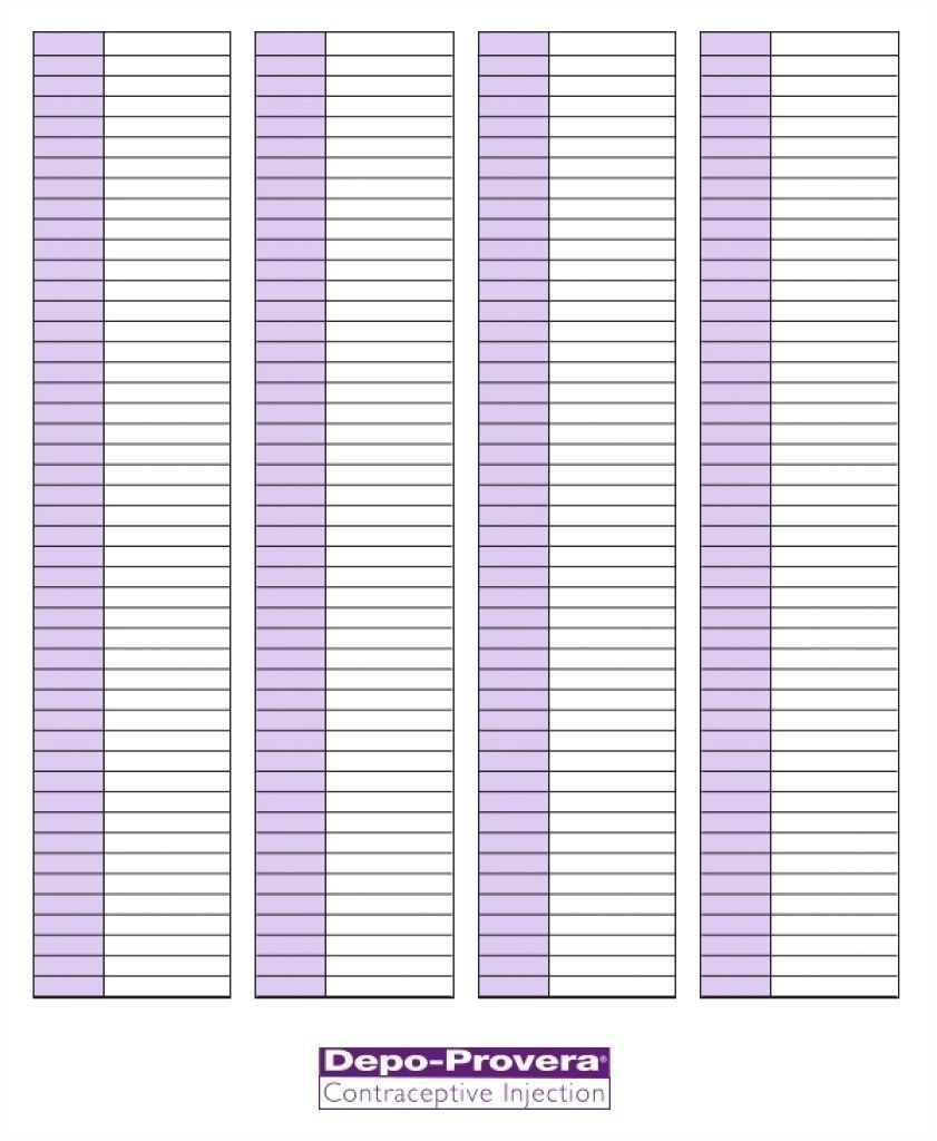 The Depo Shot Schedule Chart In 2020 | Calendar Printables