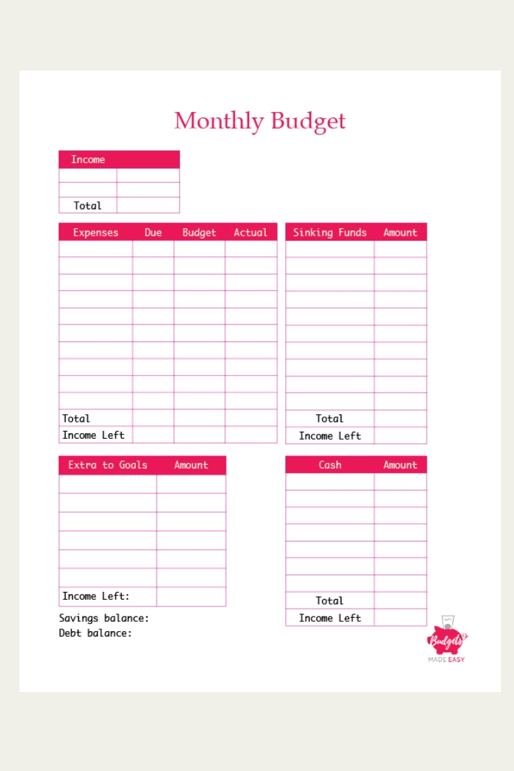 The Most Effective Free Monthly Budget Templates That Will intended for Free Template For Bills Due Monthly