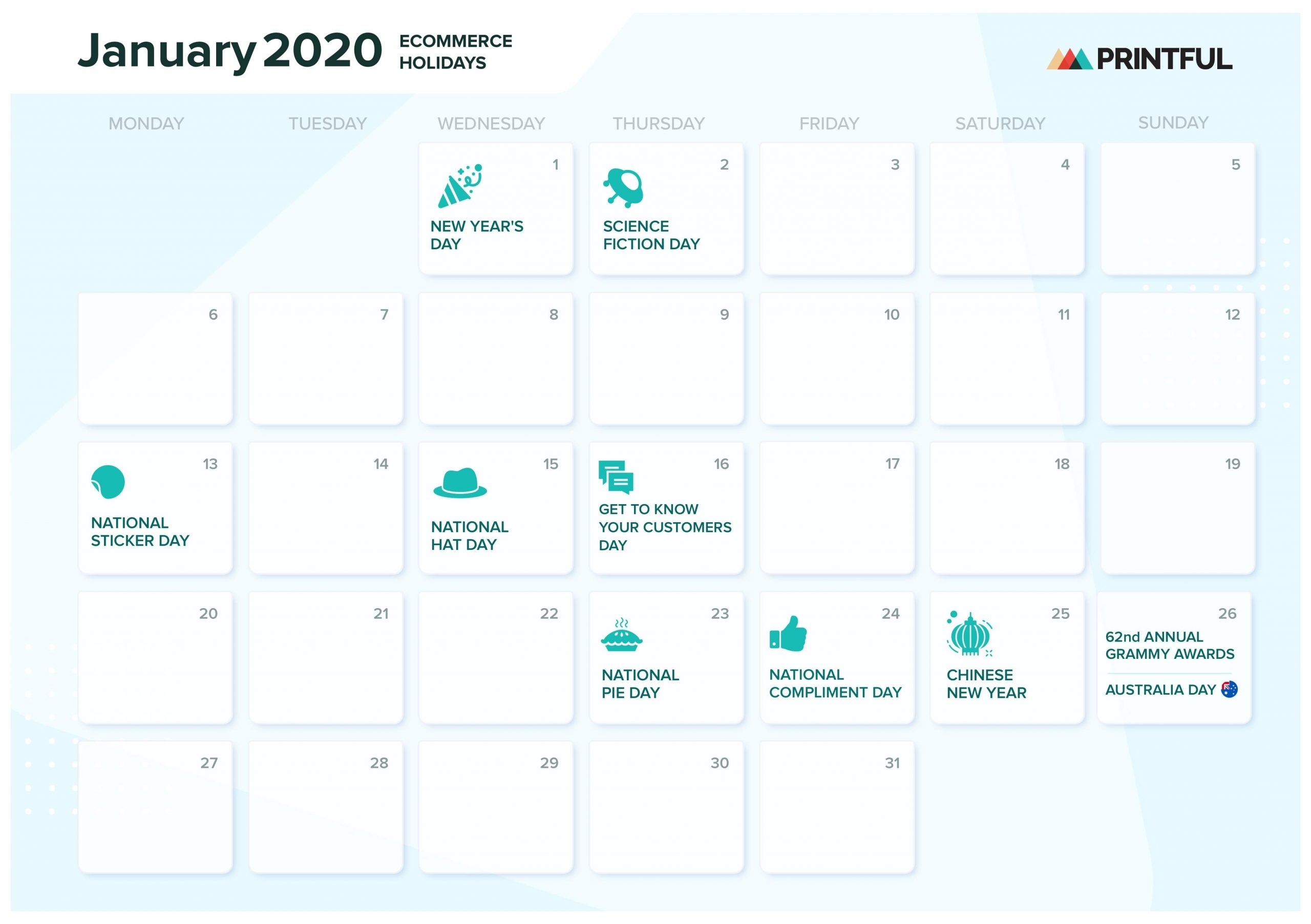 The Ultimate 2020 Ecommerce Holiday Marketing Calendar within Federal Pay Periods 2020 Schedule