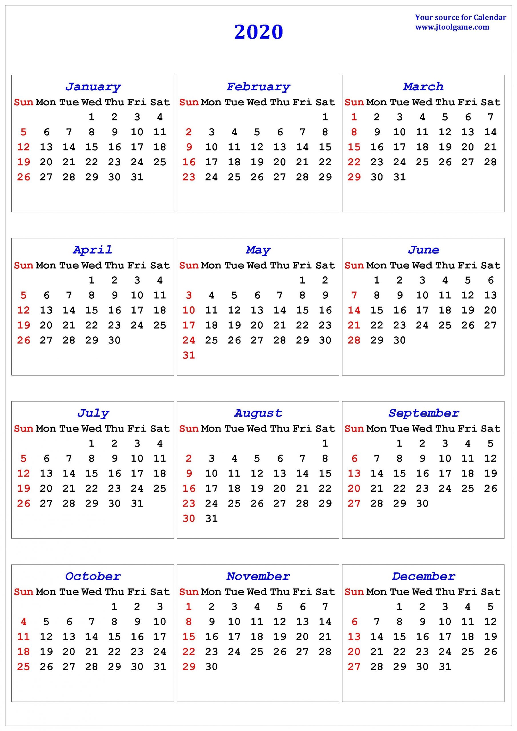 Printable Depo Calendar 2021