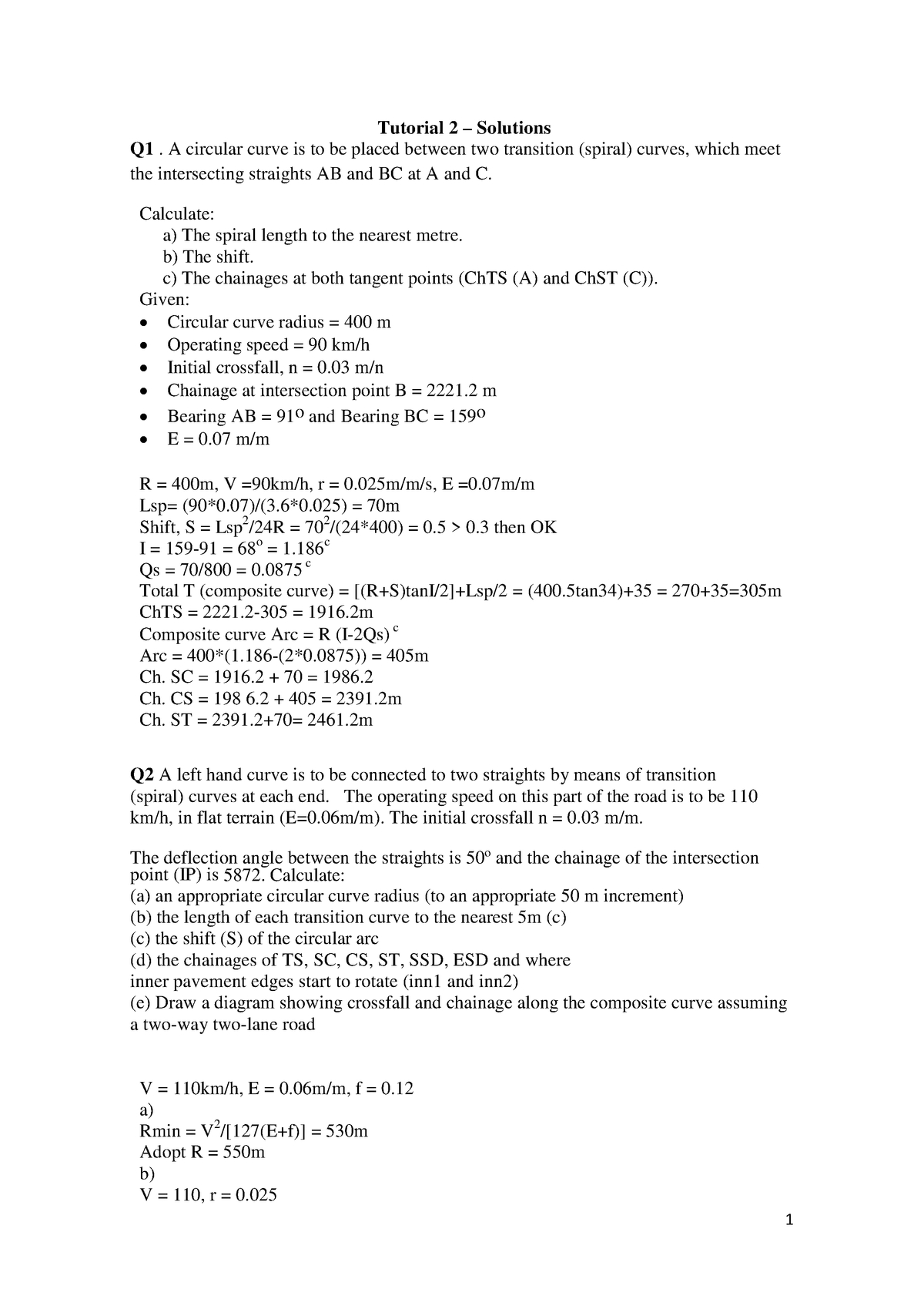 Tute 2-Solution-2019-1 - Cve20005 - Studocu