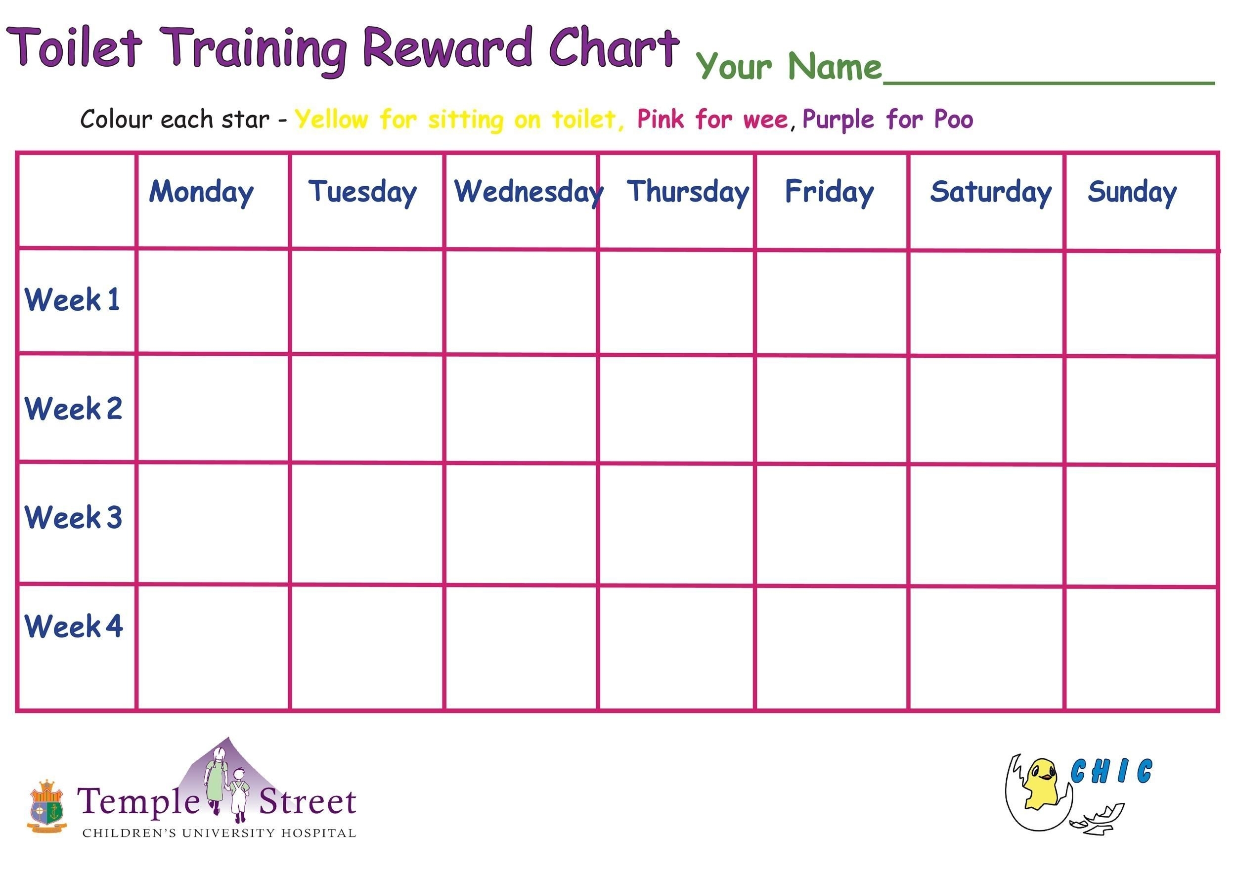 Monday To Sunday Chart