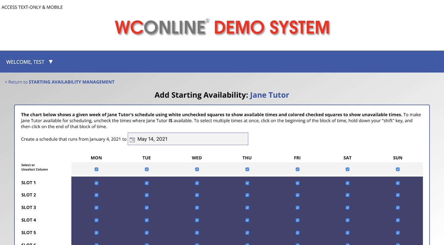 Wconline® | The Scheduling, Recordkeeping And Reporting