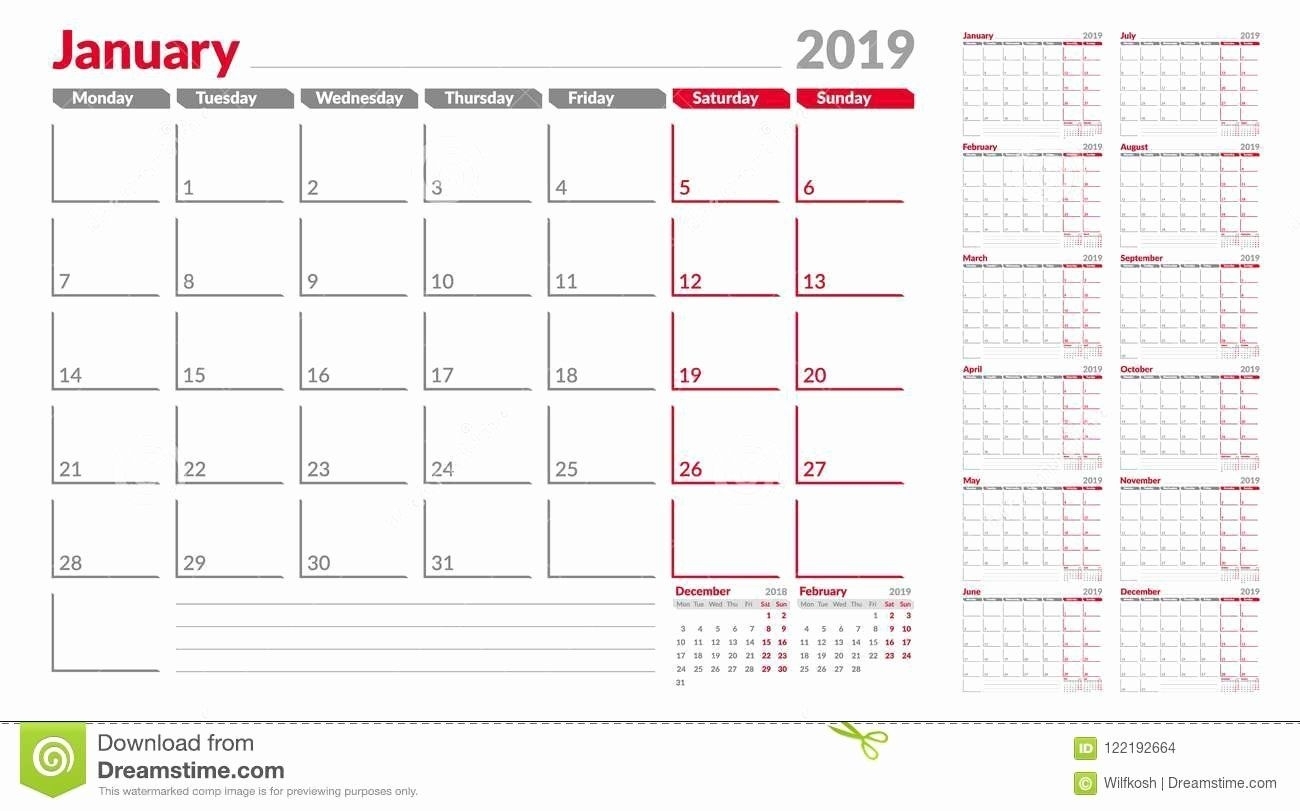 Weekly Calendar Starting With Monday In 2020 | Printable