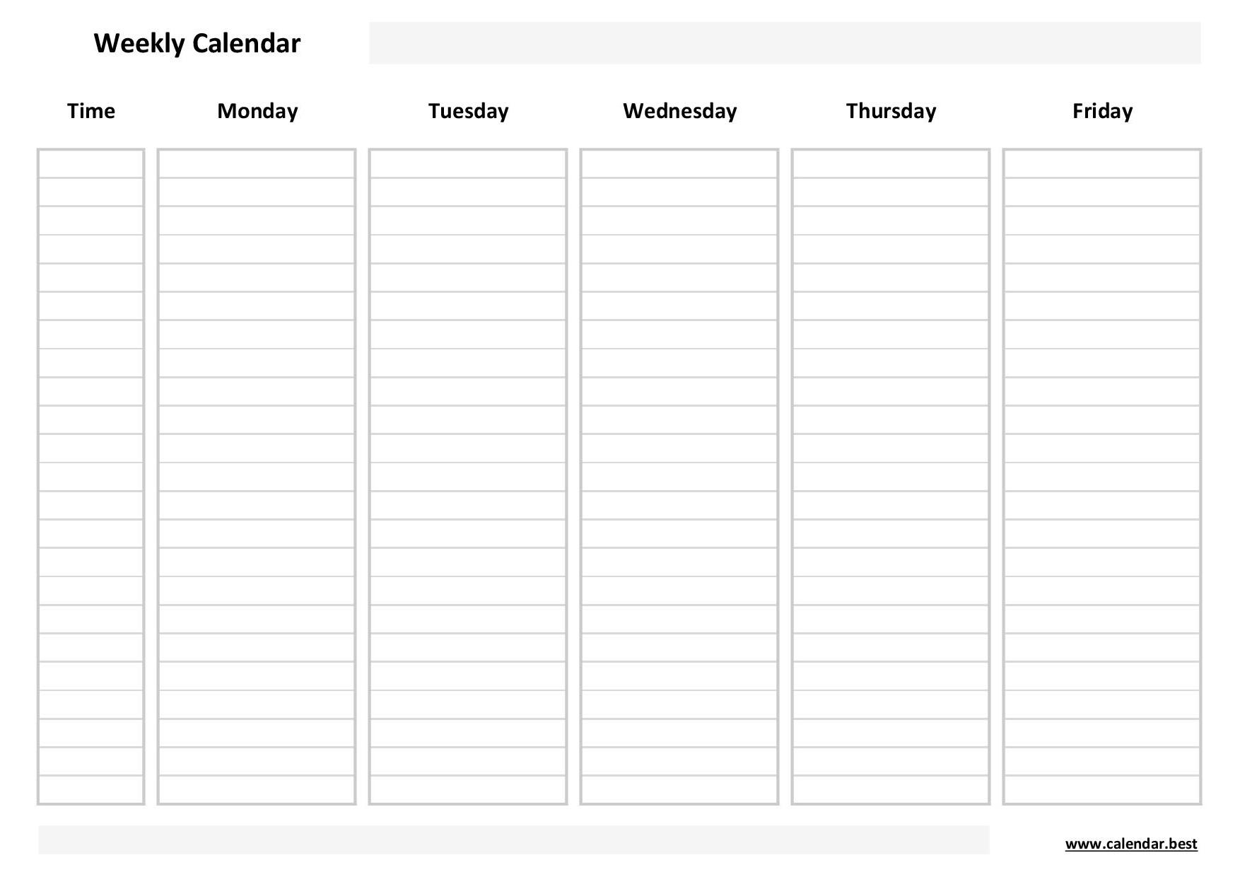 Weekly Calendar, Weekly Schedule -Calendar.best