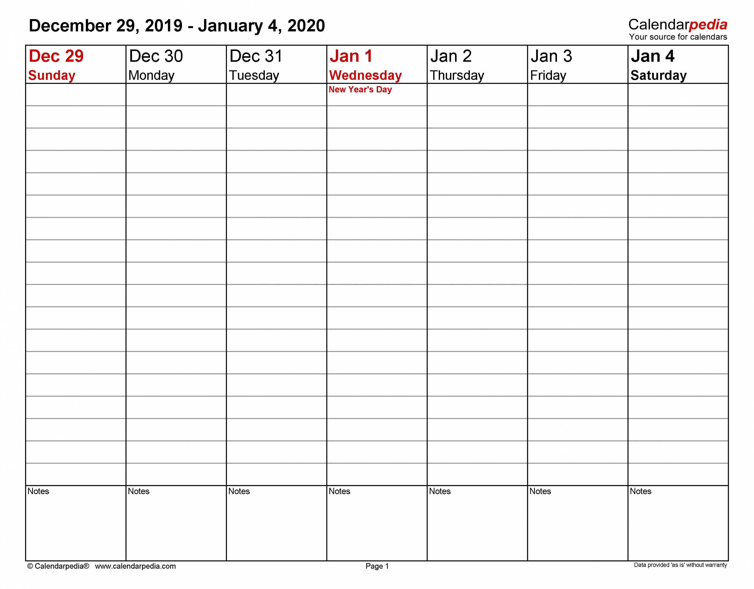 Weekly Calendars 2020 For Pdf - 12 Free Printable Templates pertaining to Calendar 2020 Week Wise In Window