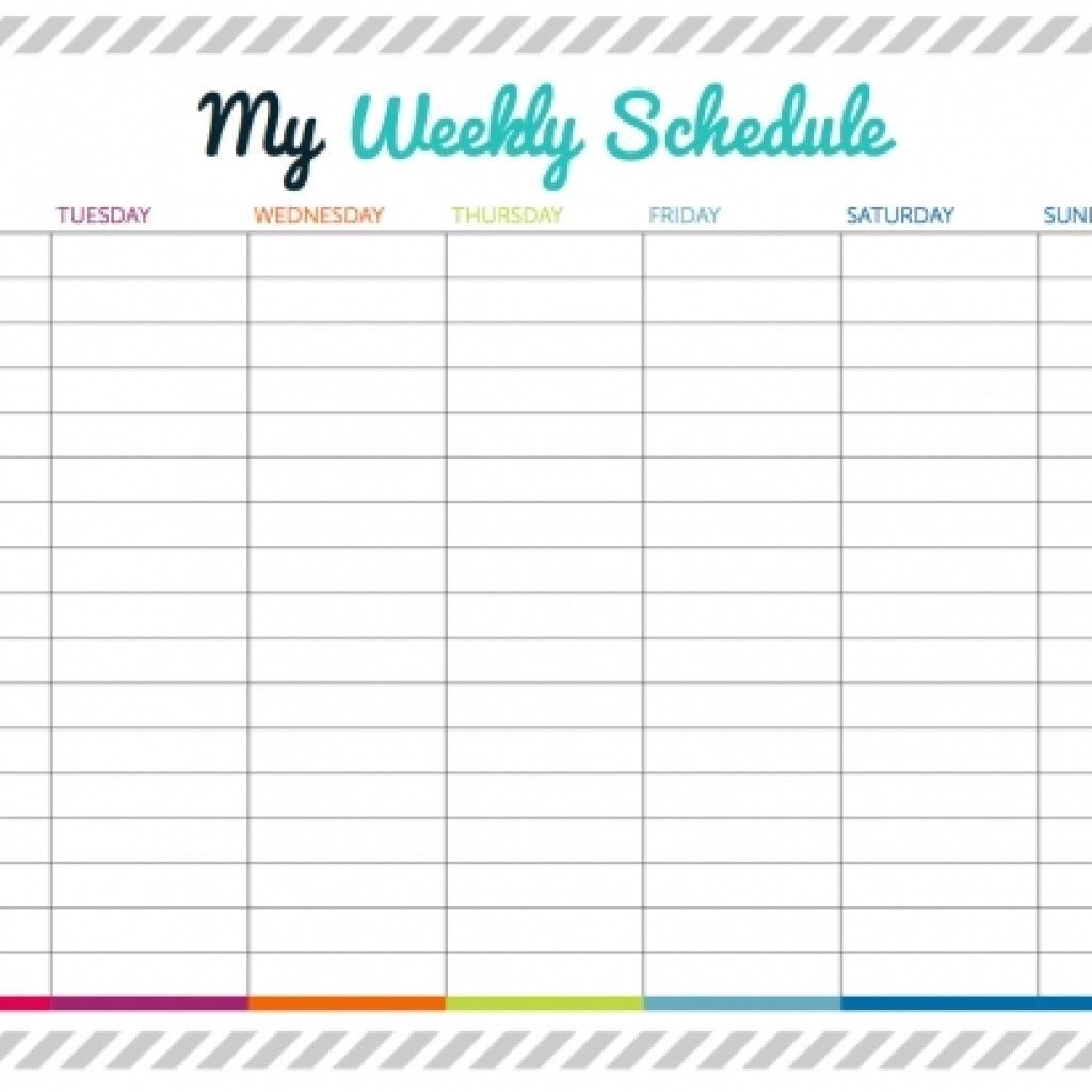 Weekly Schedule Template With Time Slots