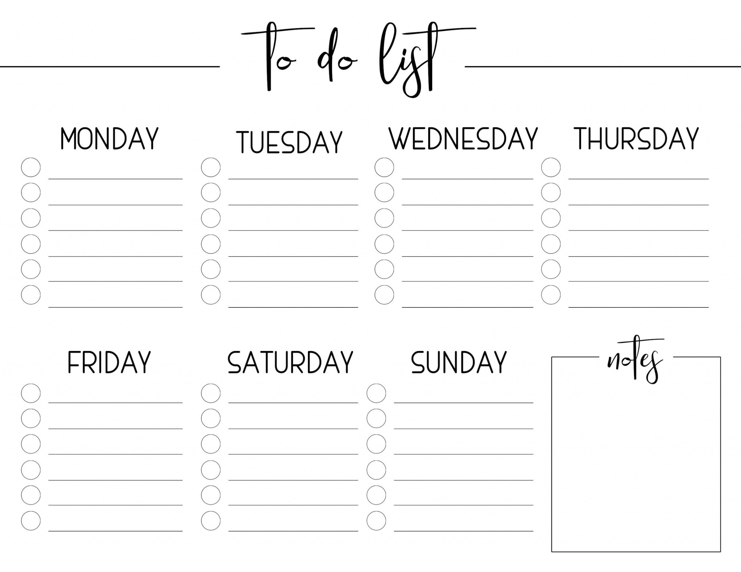 Weekly Free Printable To Do List | Paper Trail Design