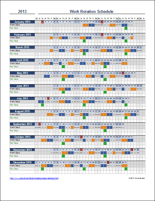 12 Hour Shift Schedules Every Other Weekend Off | Planner