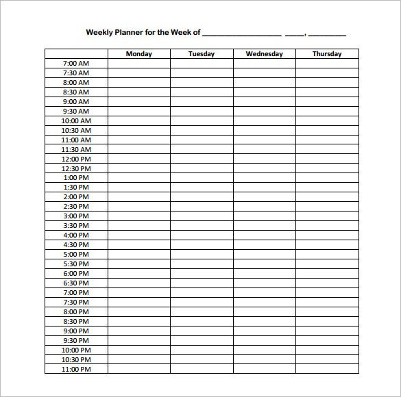 15 Minute Increment Schedule