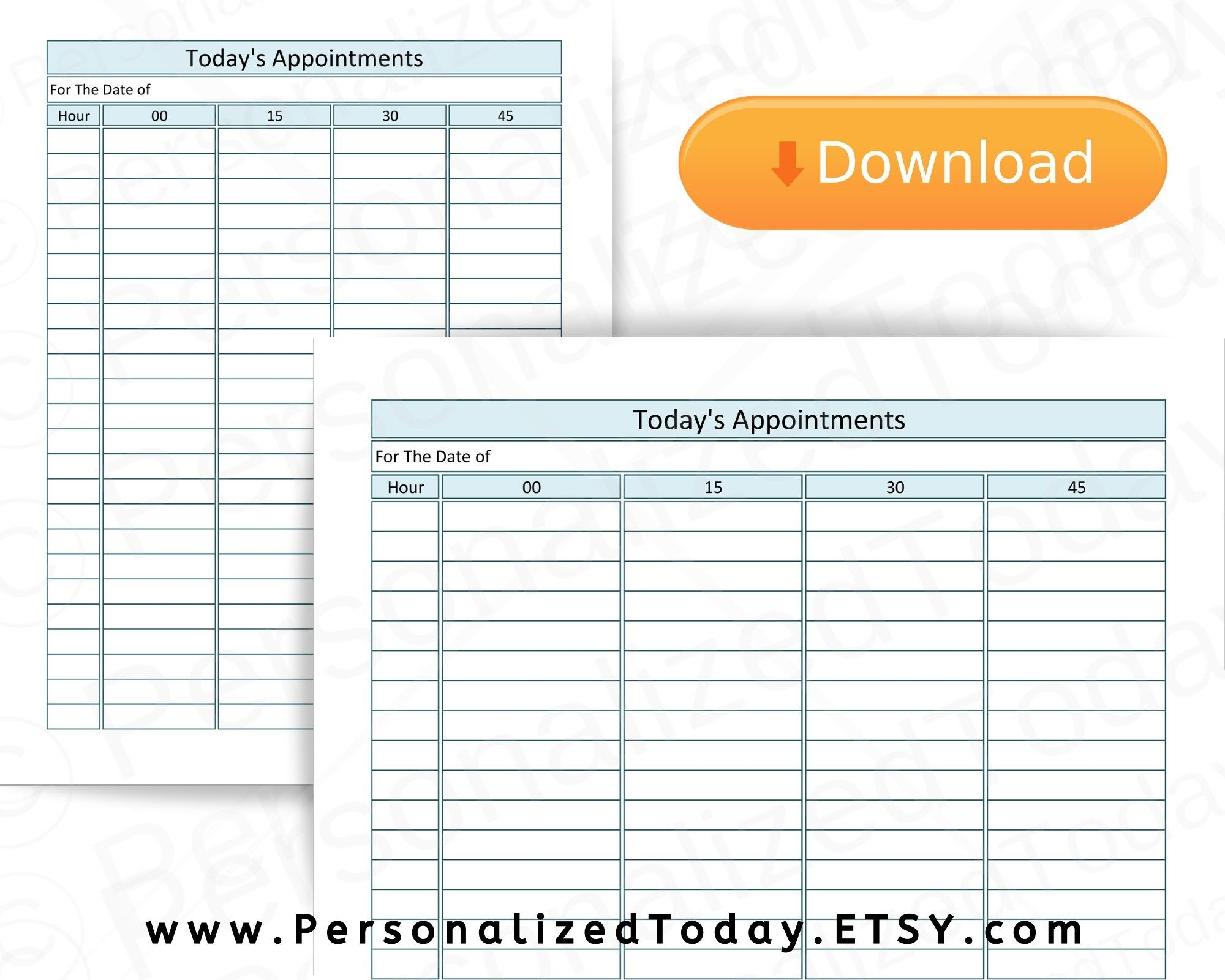 15 Minute Increment Weekly Schedule | Ten Free Printable Calendar 2020-2021