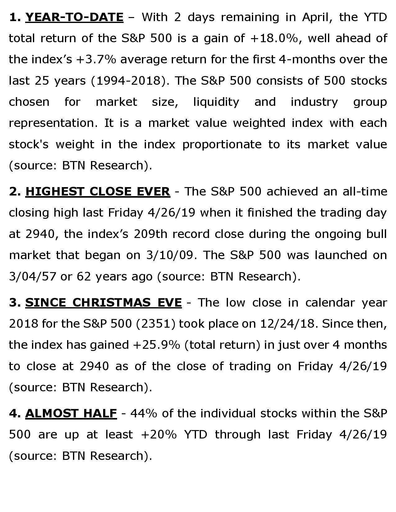 15 Weekly Stats For Financial Advisors: Week Of April 29, 2019