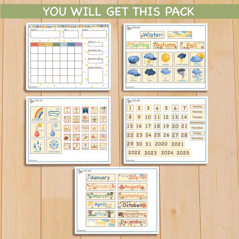 16X20 Perpetual Calendar Printable Classroom Calendar | Etsy